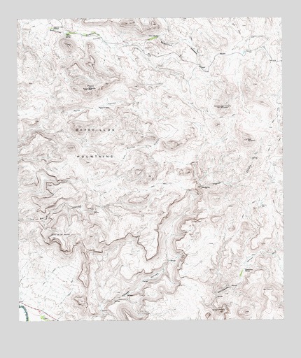 Agua Adentro Mountain, TX USGS Topographic Map