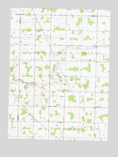 Lykens, OH USGS Topographic Map