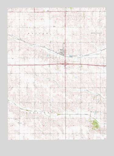Malcom, IA USGS Topographic Map