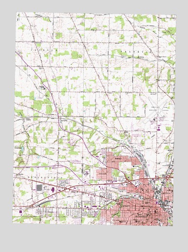 Mansfield North, OH USGS Topographic Map