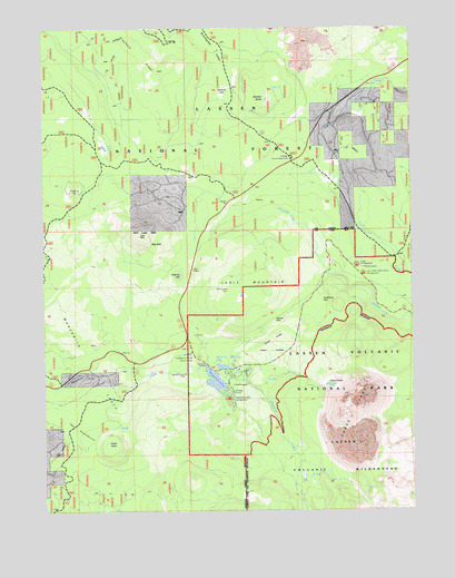 Manzanita Lake, CA USGS Topographic Map