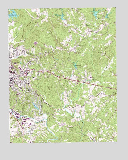 Martinsville East, VA USGS Topographic Map