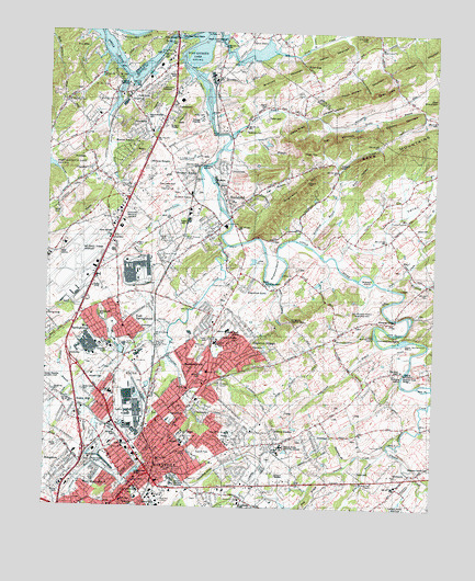 Maryville, TN Topographic Map - TopoQuest