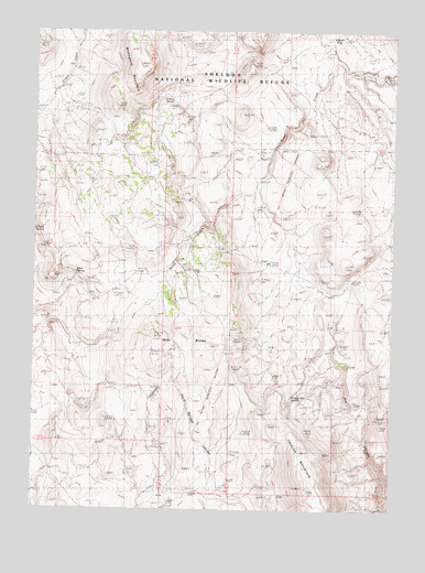Bear Buttes, NV USGS Topographic Map