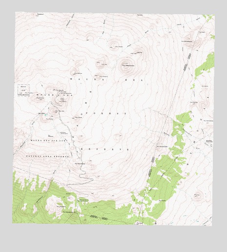 Mauna Kea, HI USGS Topographic Map