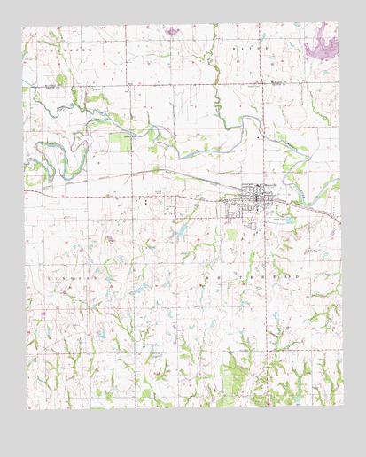 Maysville, OK USGS Topographic Map