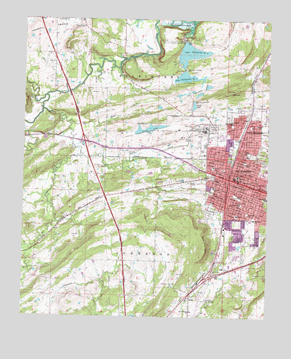 McAlester, OK USGS Topographic Map
