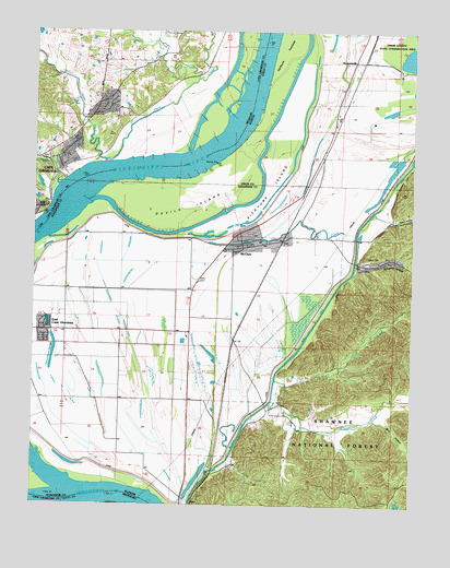 McClure, IL USGS Topographic Map