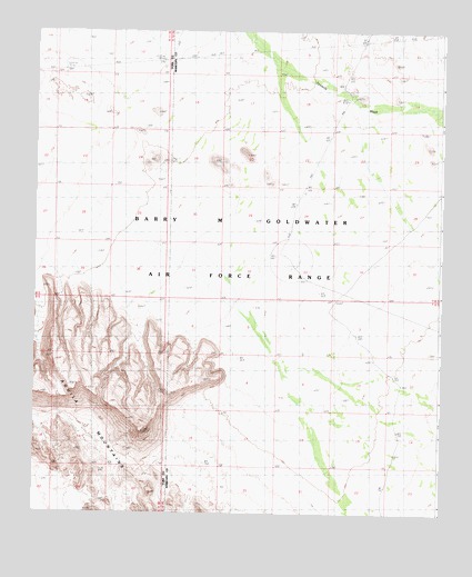 Aguila Mountains NE, AZ USGS Topographic Map