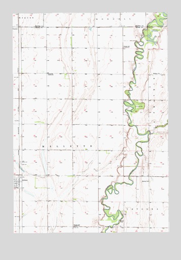 Mellette, SD USGS Topographic Map