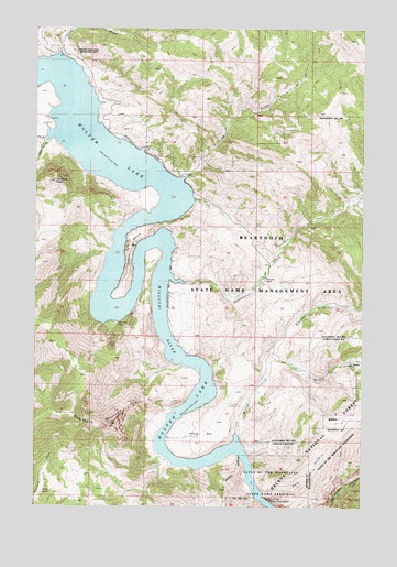 Beartooth Mountain, MT USGS Topographic Map