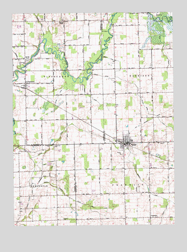 Mentone, IN USGS Topographic Map