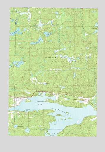 Michigamme, MI USGS Topographic Map