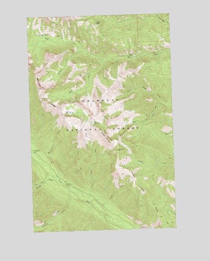 Midnight Mountain, WA USGS Topographic Map