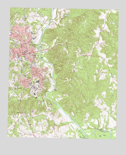 Milledgeville, GA USGS Topographic Map