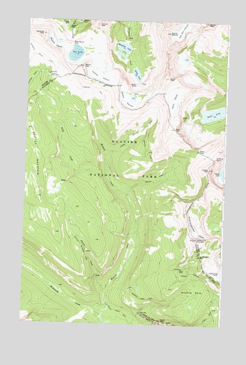 Ahern Pass, MT USGS Topographic Map