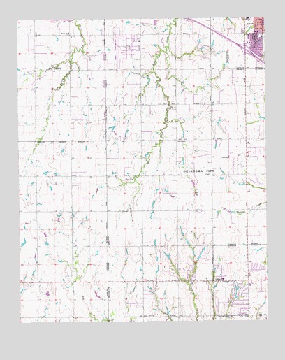 Minco NE, OK USGS Topographic Map