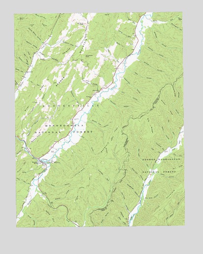 Minnehaha Springs, WV USGS Topographic Map