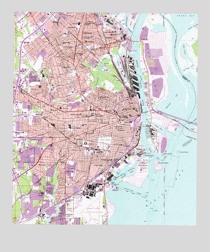 Mobile, AL USGS Topographic Map