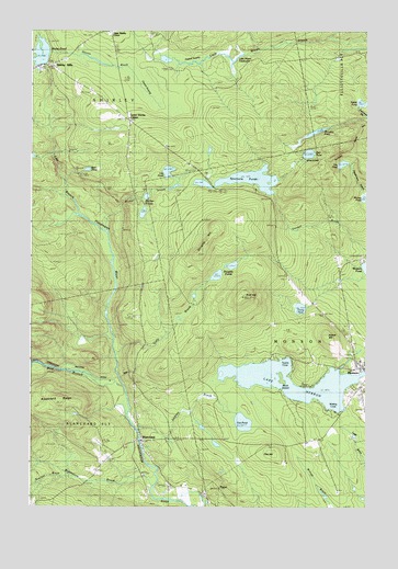 Monson West, ME USGS Topographic Map