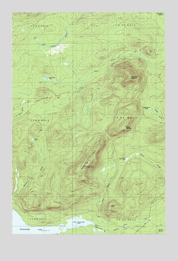 Mooseleuk Mountain, ME USGS Topographic Map