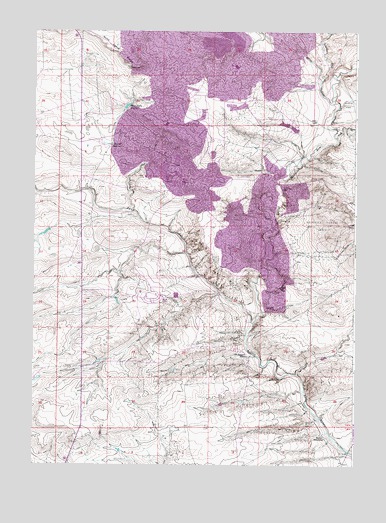 Moss Agate Reservoir, WY USGS Topographic Map