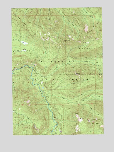Mount Bruno, OR USGS Topographic Map