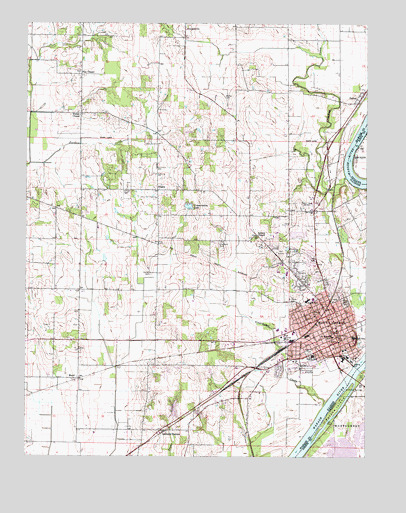 Mount Carmel, IL USGS Topographic Map