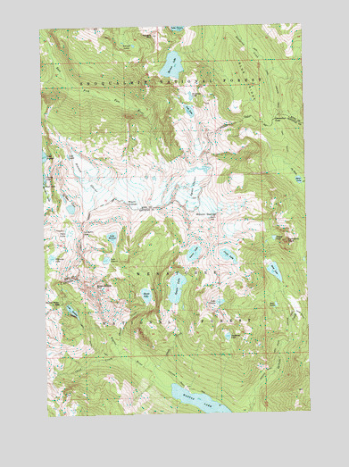 Mount Daniel, WA USGS Topographic Map