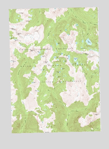 Mount Everly, ID USGS Topographic Map