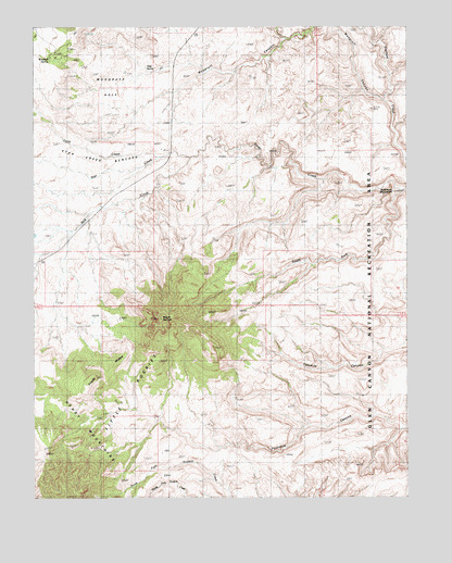 Mount Holmes, UT USGS Topographic Map