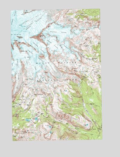 Mount Rainier East, WA USGS Topographic Map