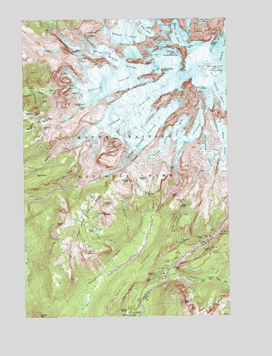 Mount Rainier West, WA USGS Topographic Map