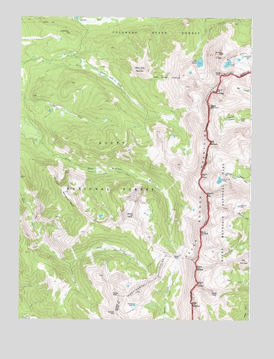 Mount Richthofen, CO USGS Topographic Map