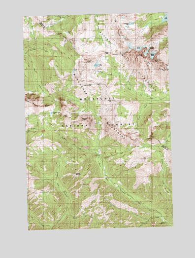 Mount Stuart, WA USGS Topographic Map