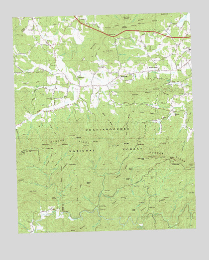 Mulky Gap, GA USGS Topographic Map
