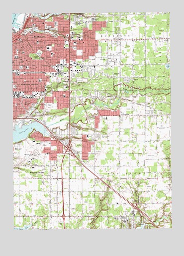 Muskegon East, MI USGS Topographic Map