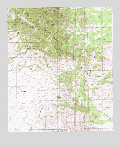 Muskhog Mountain, AZ USGS Topographic Map