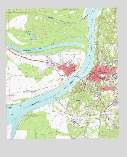 Natchez, MS USGS Topographic Map