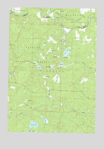 Naults, MI USGS Topographic Map