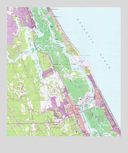 New Smyrna Beach Fl Topographic Map Topoquest