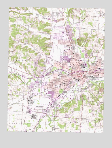 where is newark ohio on the map Newark Oh Topographic Map Topoquest where is newark ohio on the map