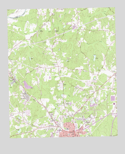 Newnan North, GA USGS Topographic Map