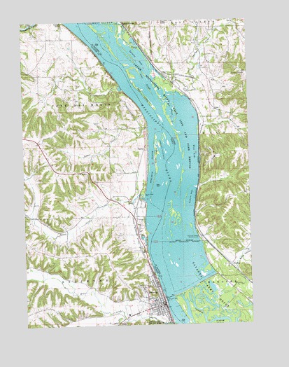 Bellevue, IA USGS Topographic Map