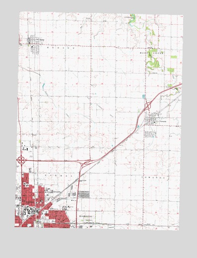 Normal East, IL USGS Topographic Map