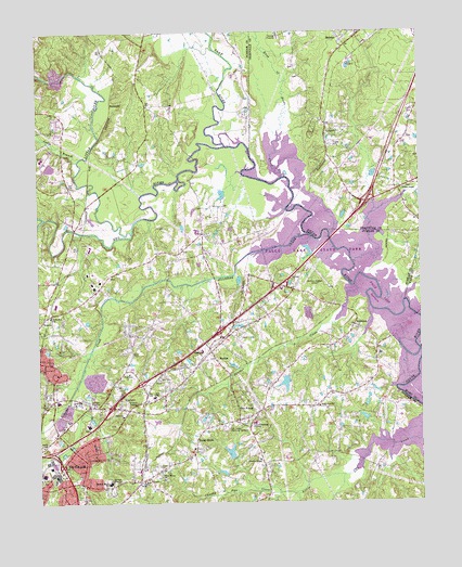 Northeast Durham, NC USGS Topographic Map