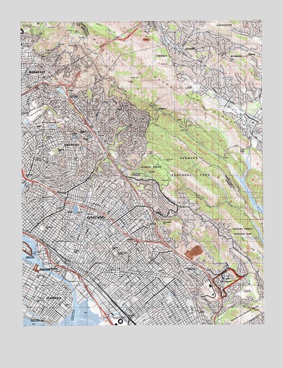 Oakland East, CA USGS Topographic Map