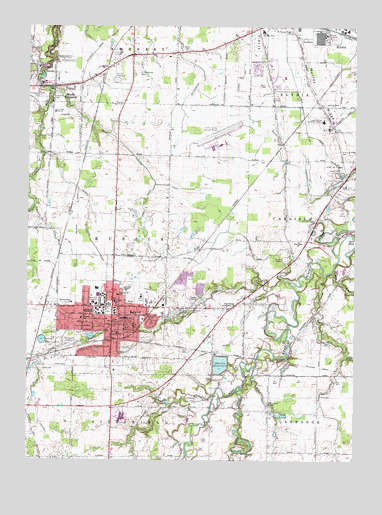 Oberlin, OH USGS Topographic Map