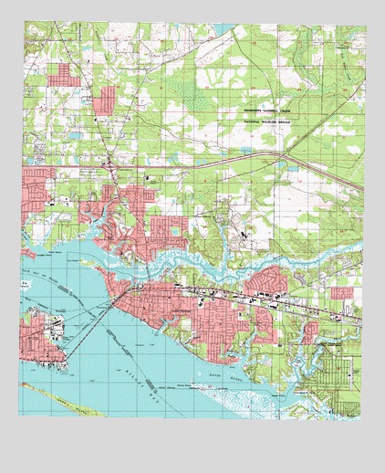 Ocean Springs, MS USGS Topographic Map