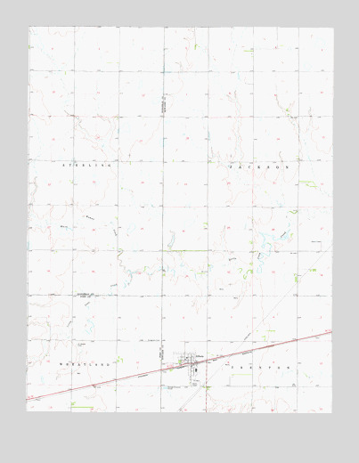 Offerle, KS USGS Topographic Map